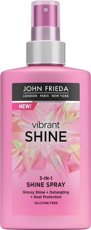 Sprej për flokë për femra John Frieda Vibrant Shine Hair Spray Giving Shine 3in1, 150ml