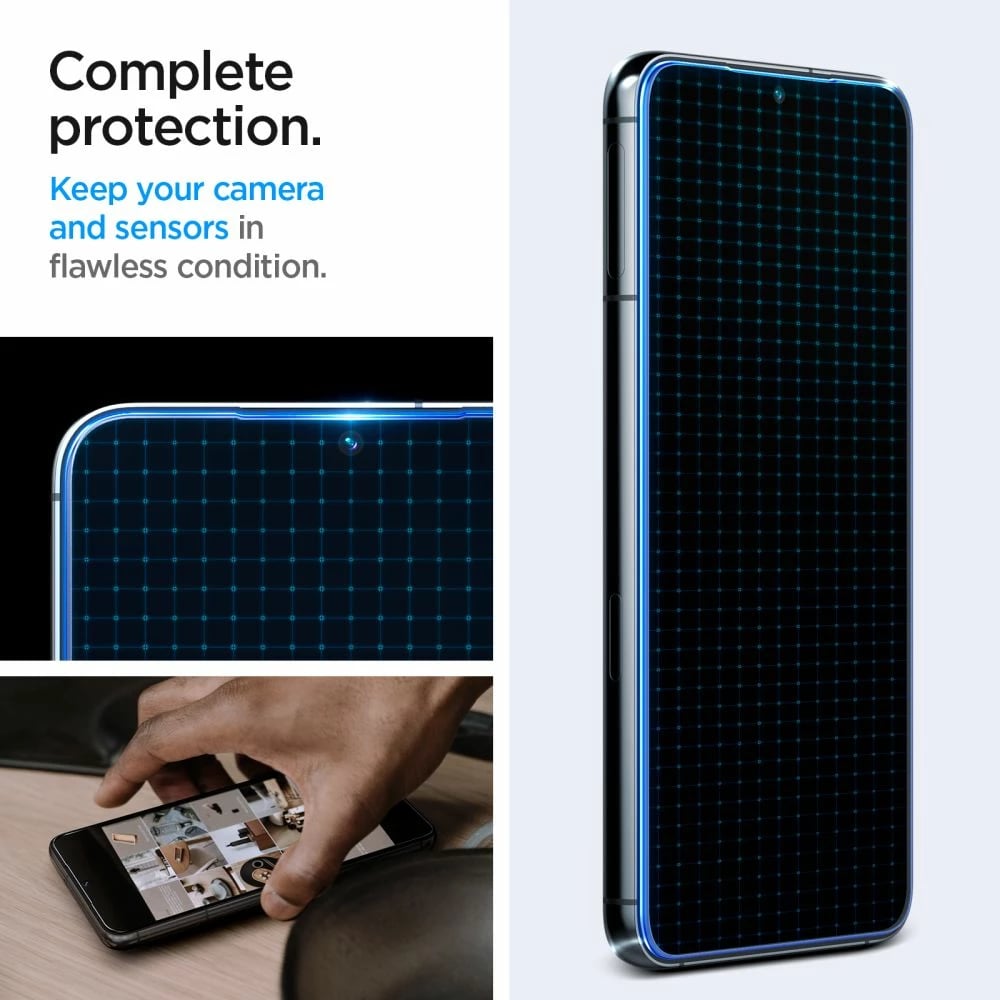 Xham i temperuar Spigen Glas.tR EZ Fit për Samsung Galaxy S23, 2 copë