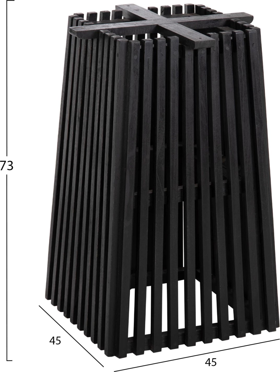 Baza katrore për tavolinë, FRANTZ, ngjyrë e zezë, FH9460.12, 60x60x73 cm