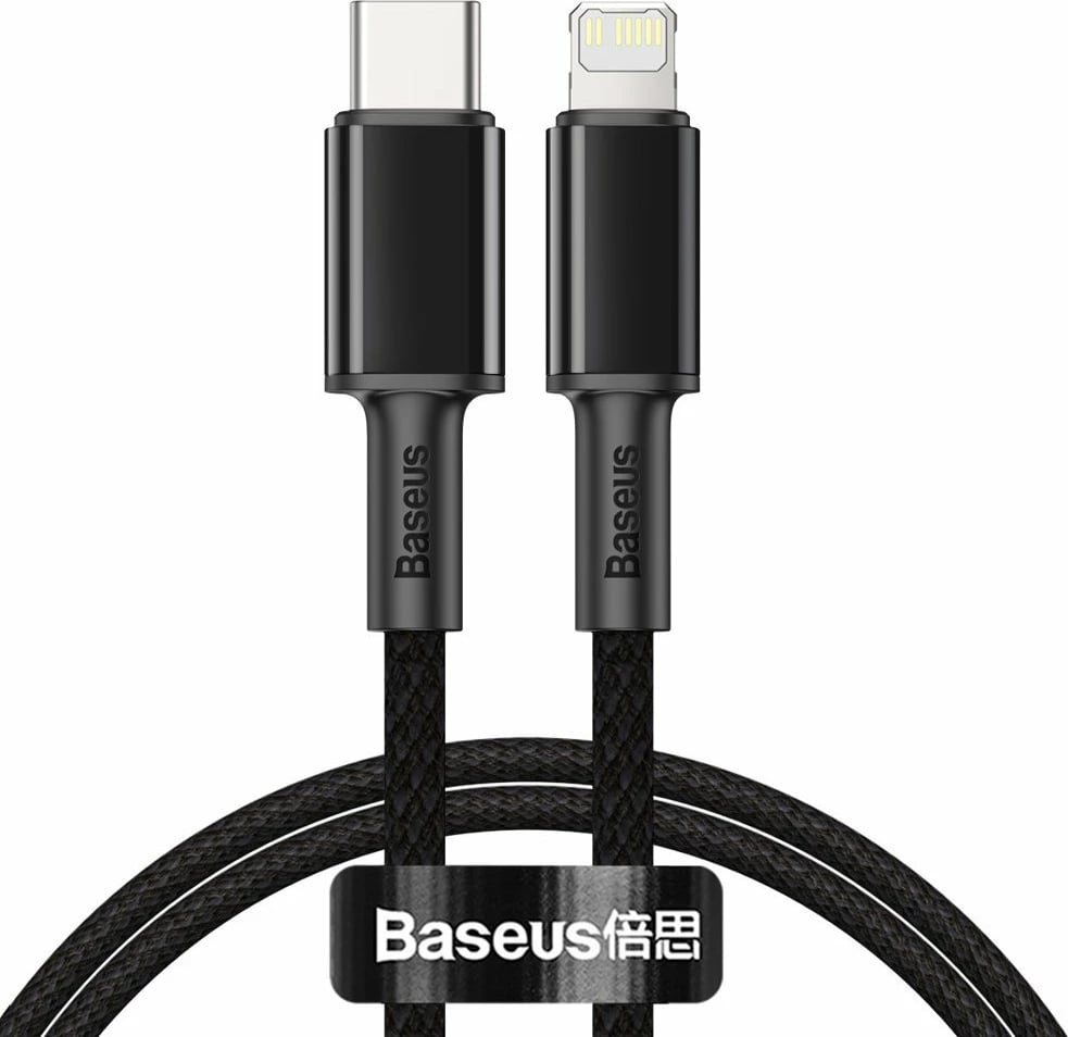 Kabllo Baseus CATLGD-01 USB-C në Lightning, 1m, 20W, e zezë
