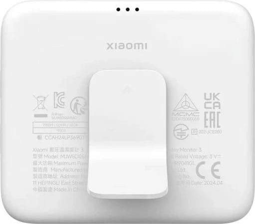 Sensor temperature dhe lagështie Xiaomi 58431, ekran i madh LCD, i bardhë