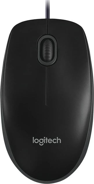 Set tastierë dhe maus Logitech Desktop MK120, me kabllo, USB, AZERTY, i zi