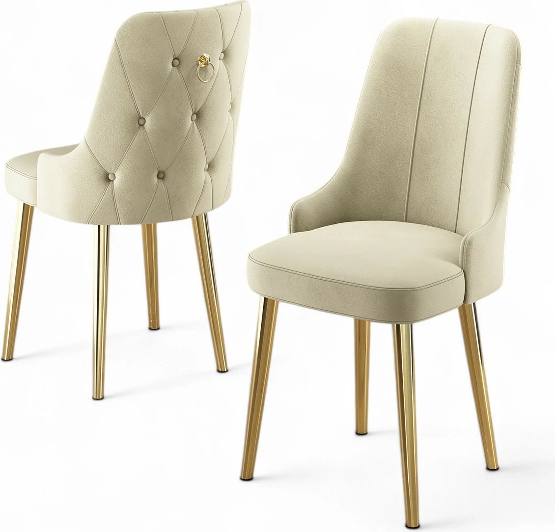 Set karrigesh (2 copë) Hanah Home, Newa, krem, ar