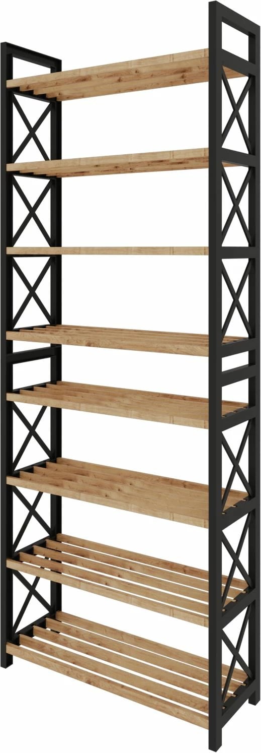 Raft multifunksional, ngjyrë e zezë, Skye Decor, plastikë, 46x128x18 cm