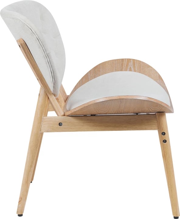 Fotel Udalle, dru natyral, material bezhë, 77x70x81cm