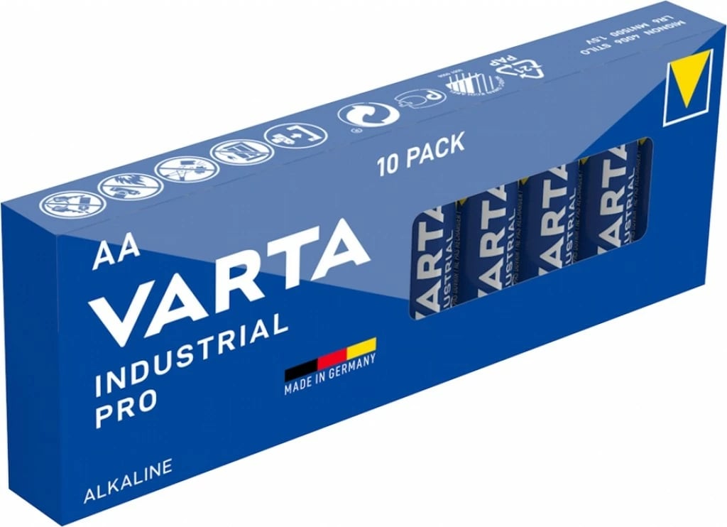 Bateri AA Varta Industrial Pro, 2950mAh, paketë prej 10 copë