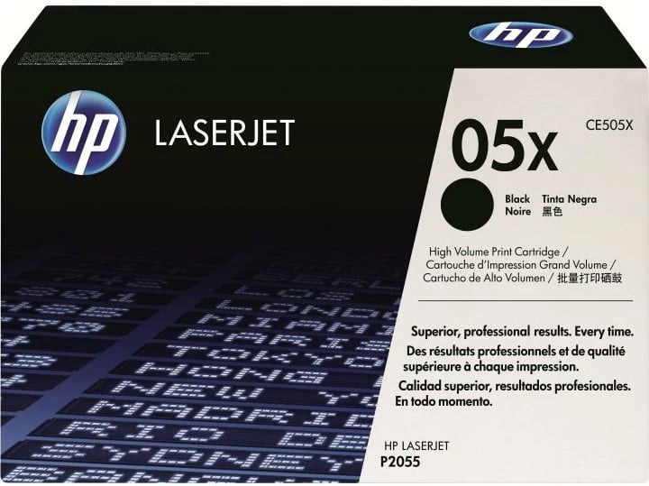 Toner HP 05X CE505X rendiment 5,500-8,800 faqe, i zi, 1 copë