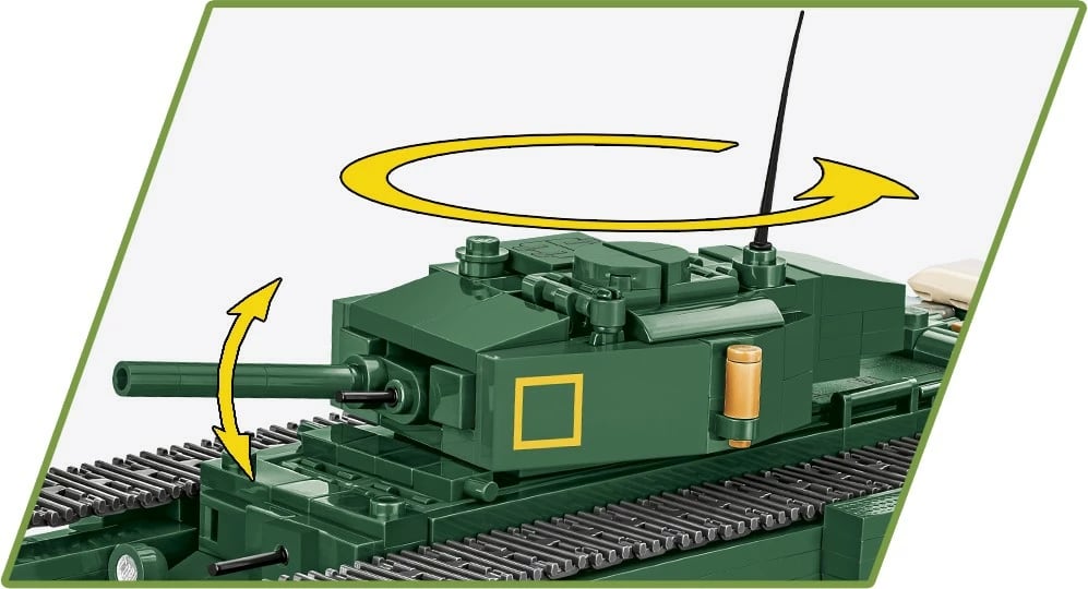 Set lodrash ndërtimi Cobi Klocki Mark IV Churchill, 668 pjesë, Jeshile