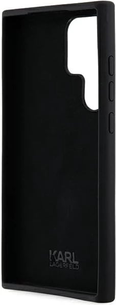 Mbështjellës Karl Lagerfeld Silicone Ikonik Metal Pin për Samsung Galaxy S24 Ultra, i zi