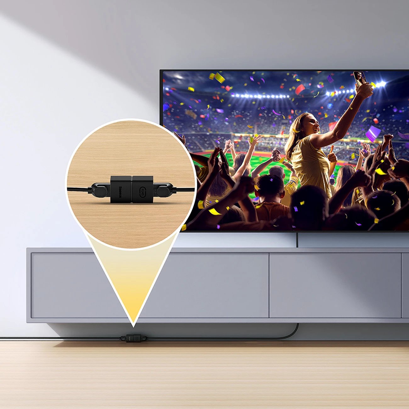 Lidhës rrjeti Baseus AirJoy Series, RJ45, 2 copë, i zi