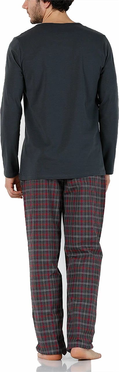 Set pizhamash për burra Jumeon, 002-000265, fume, e kuqe