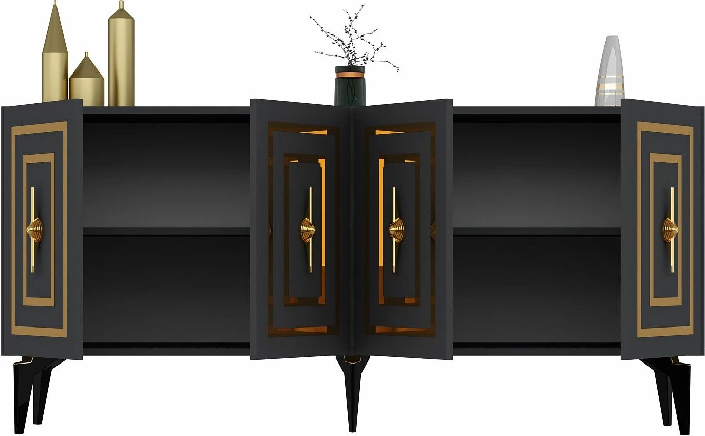 Konsol Skye Decor, ngjyrë antracit, Viola