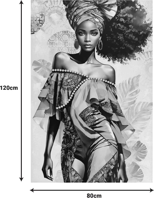 Pikturë kanavacë Georgina I, shumëngjyrëshe, 80x3x120cm