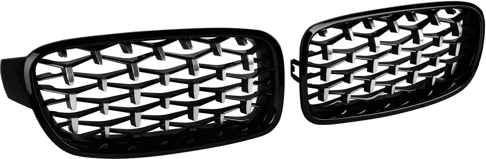 Grill diamant gri/e zezë për sedanin BMW 3 të serisë F30, kamionçinë F31 2011-2019