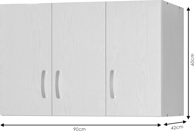 Kabinet Zelia 3 dyer, ngjyrë lisi, 90x42x60 cm