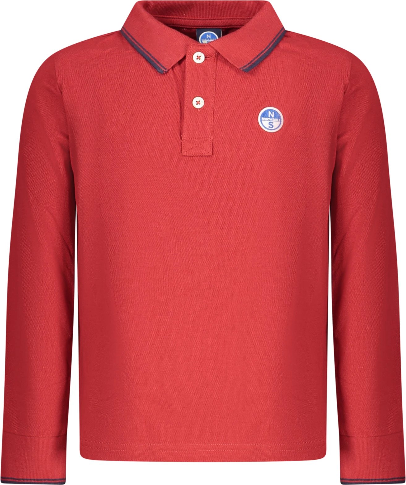 Maicë polo me mëngë të gjata për djem NORTH SAILS, e kuqe