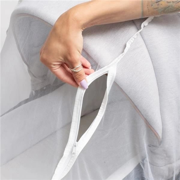 Rrjetë kundër insekteve për karrocë, NEW BABY, me zinxhir, 48x95 cm, e bardhë