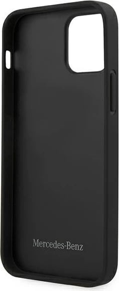Mbështjellës Mercedes MEHCP12SLSSBK për iPhone 12 mini 5.4", hardcase, lëkurë, i zi