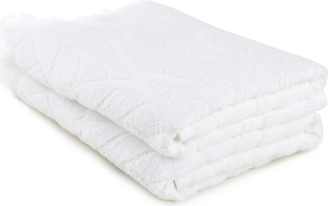 Set peshqirësh për duar (2 copë), Mijölnir, Leaf, e bardhë