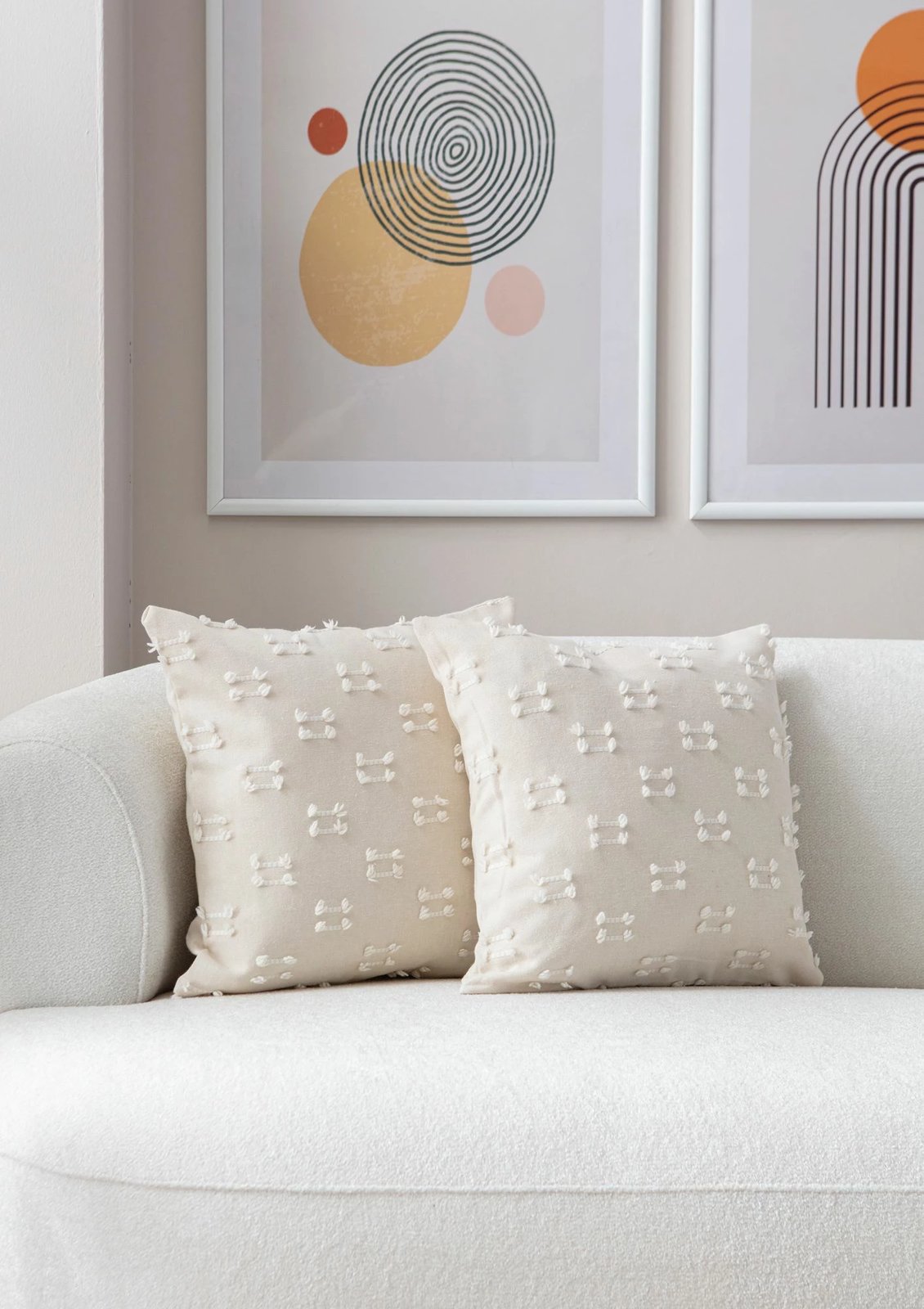 Set mbulesash për jastëk (2 copë), Evila Originals, Tuffet, krem, v9