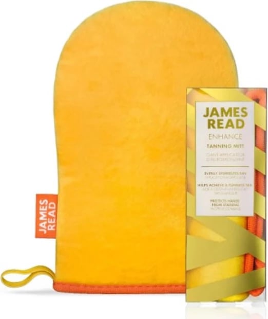 Set dorëzash për aplikim të bronzerit James Read New Tanning Mitt Set unisex 2 copë portokalli