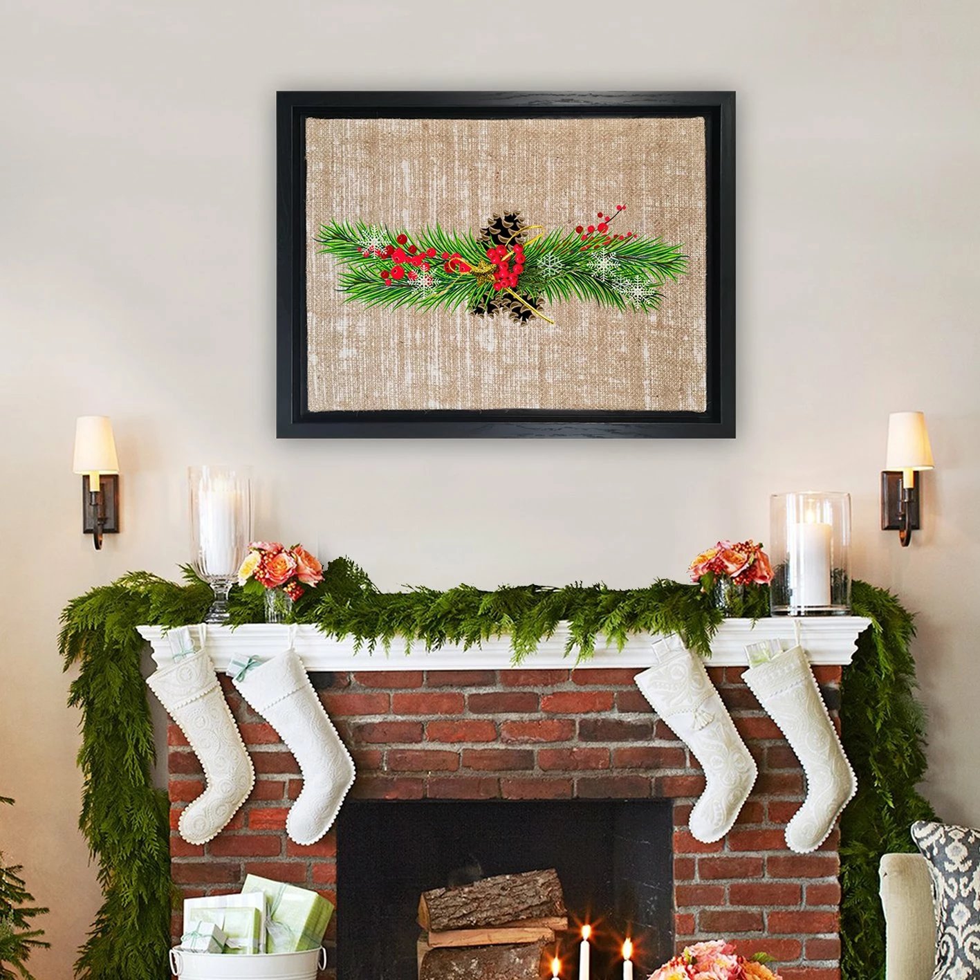 Pikturë dekorative në kanavacë me kornizë, shumëngjyrëshe, Wallity, LSJ3805461_4666, 47x67cm