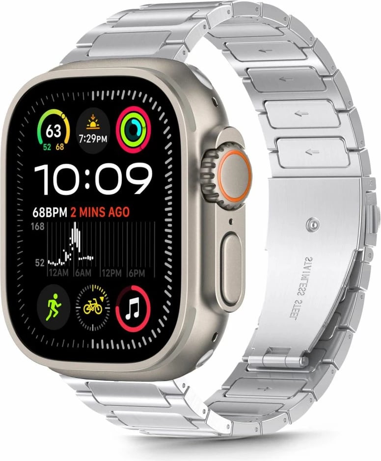 Byzylyk çeliku Tech-Protect për Apple Watch 44/45/46/49mm, Argjend