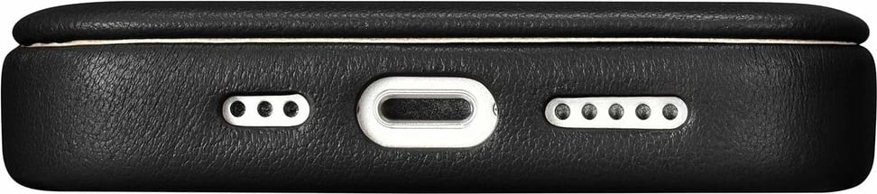 Mbështjellës iCarer CE Premium lëkurë për iPhone 14 Plus, MagSafe, i zi