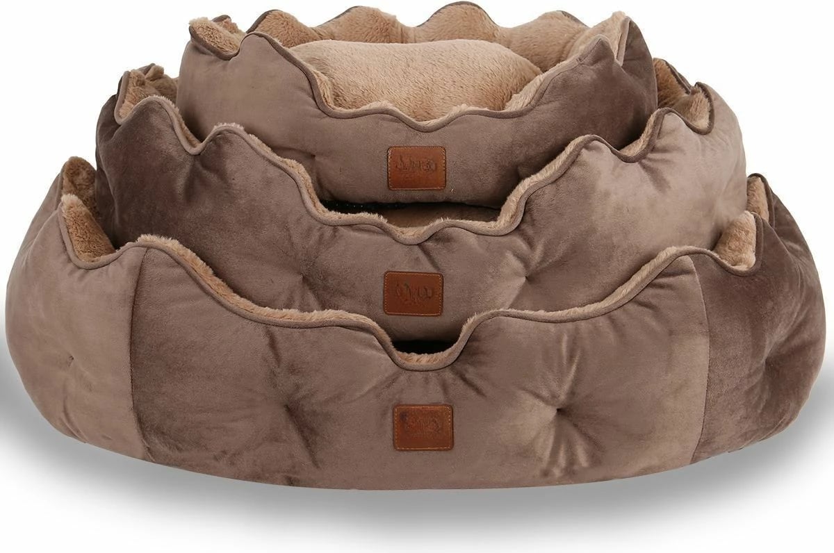 Shtrat për qen Elsa, ngjyrë kafe, Paws & Whiskers, madhësia L