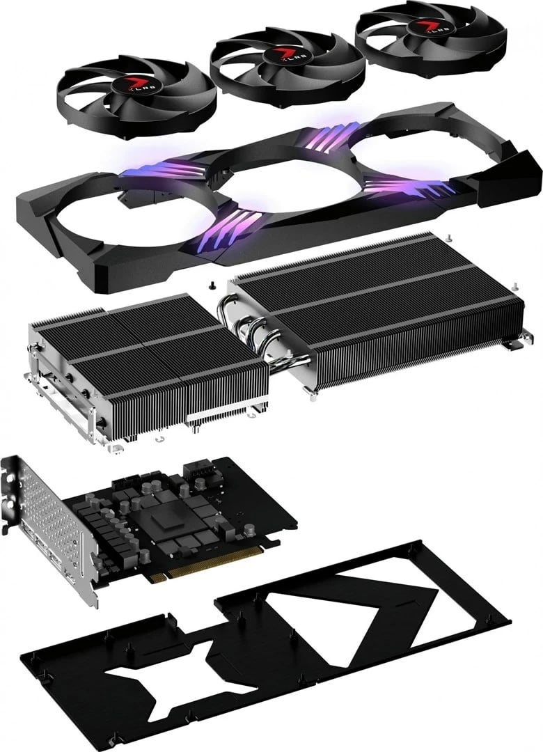 Kartelë grafike PNY GeForce RTX 4070 Ti SUPER XLR8 Gaming Verto Epic-X RGB, 16GB, E zezë
