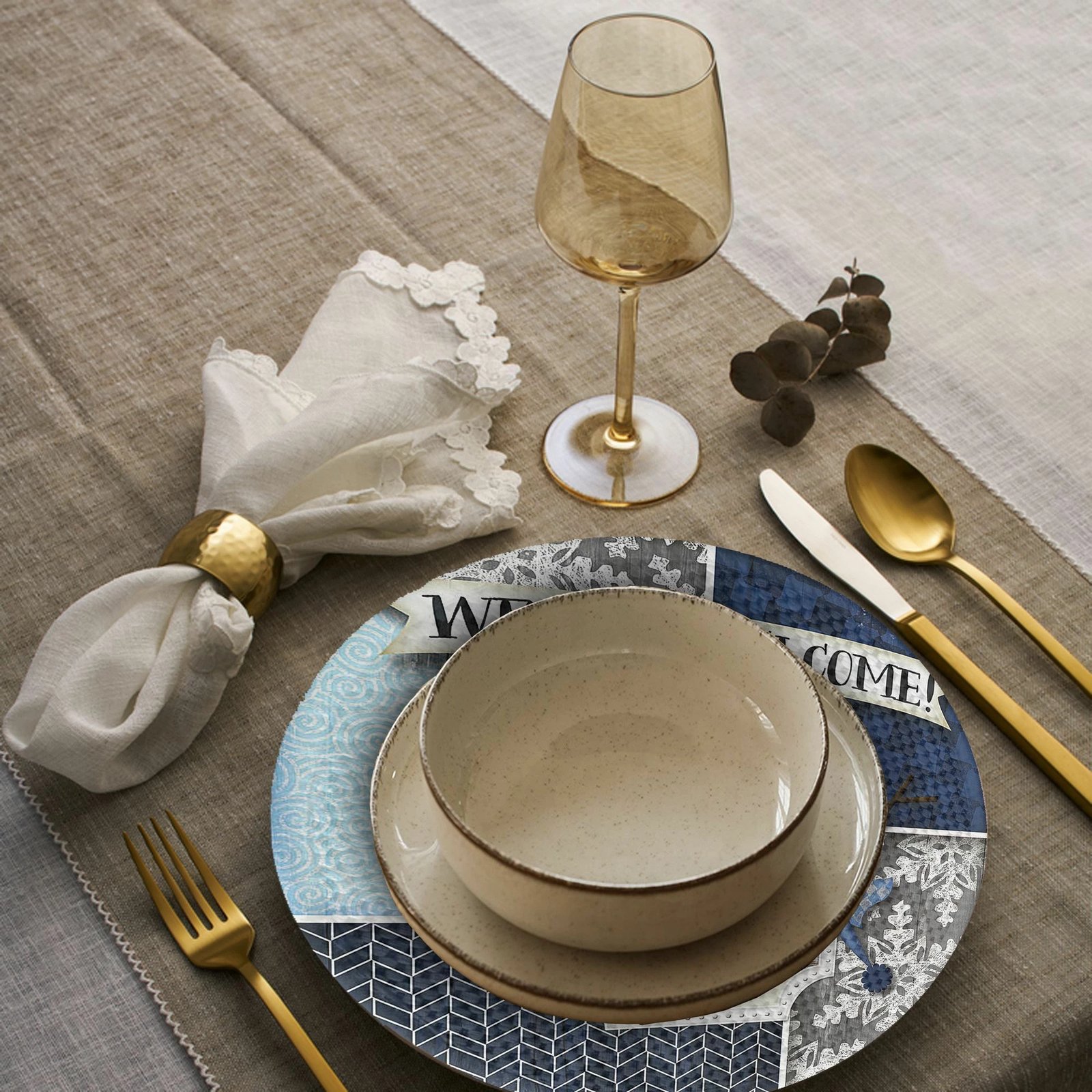 Set nënshtrues tavoline Hermia Concept, shumëngjyrësh, 2313Supla, 4 copë