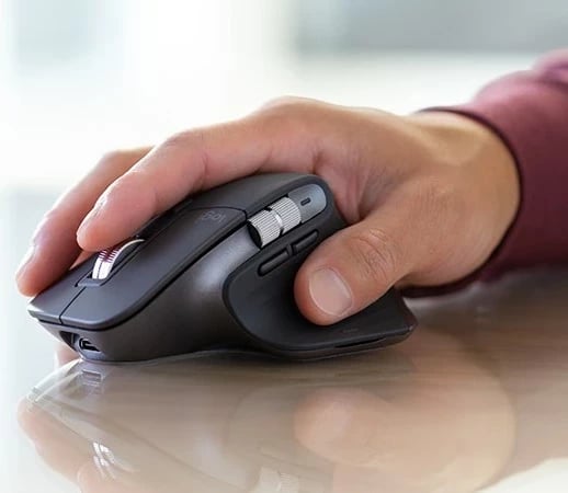 Maus Logitech MX Master 3s për biznes, RF Wireless + Bluetooth, 8000 DPI, Grafit