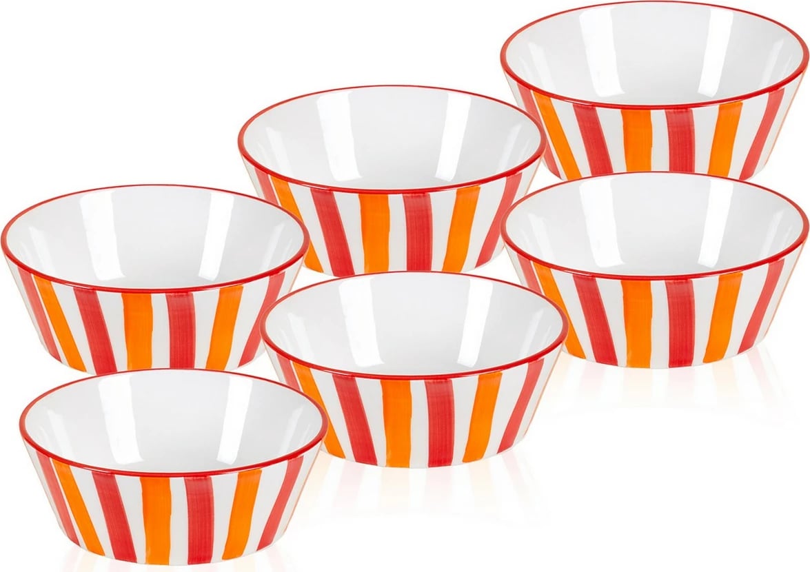 Set tasash qeramike (6 copë), portokalli, Hermia, JOY0009