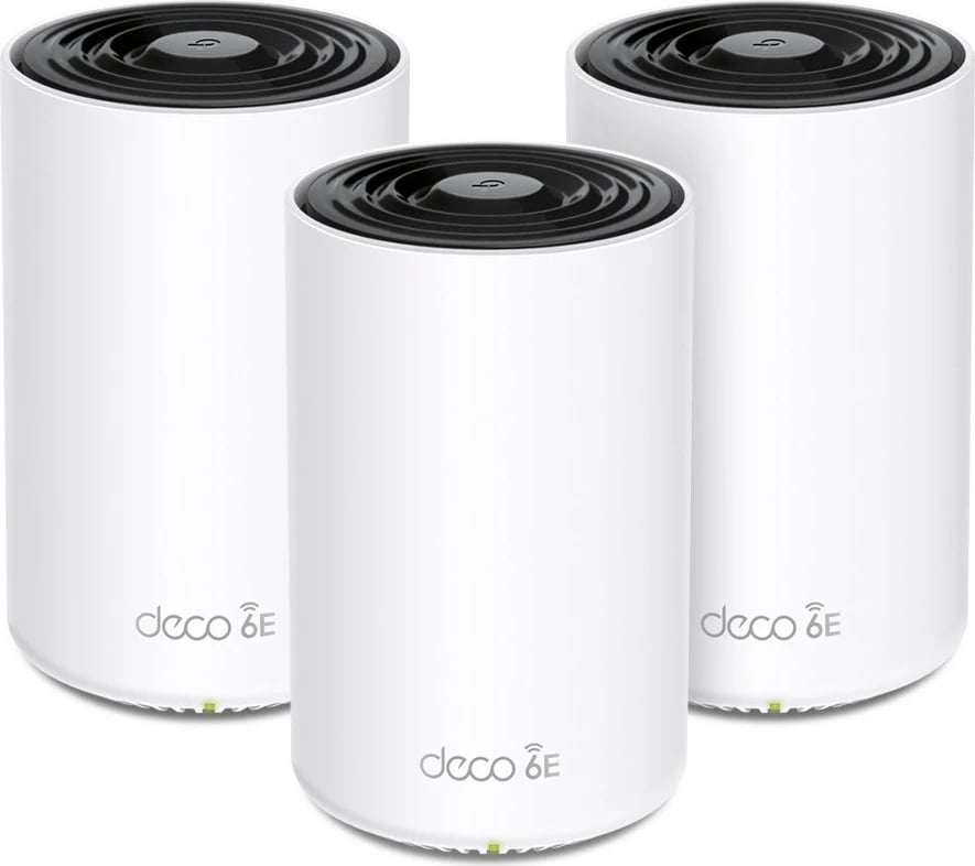 Mesh sistem TP-Link Deco XE75 Pro (3-pack), Wi-Fi 6E, i bardhë
