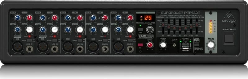 Mikser Behringer PMP550M, 5 kanale, 20 - 20000 Hz, Zi Mikser Behringer PMP550M, 5 kanale, 20 - 20000 Hz, Zi
