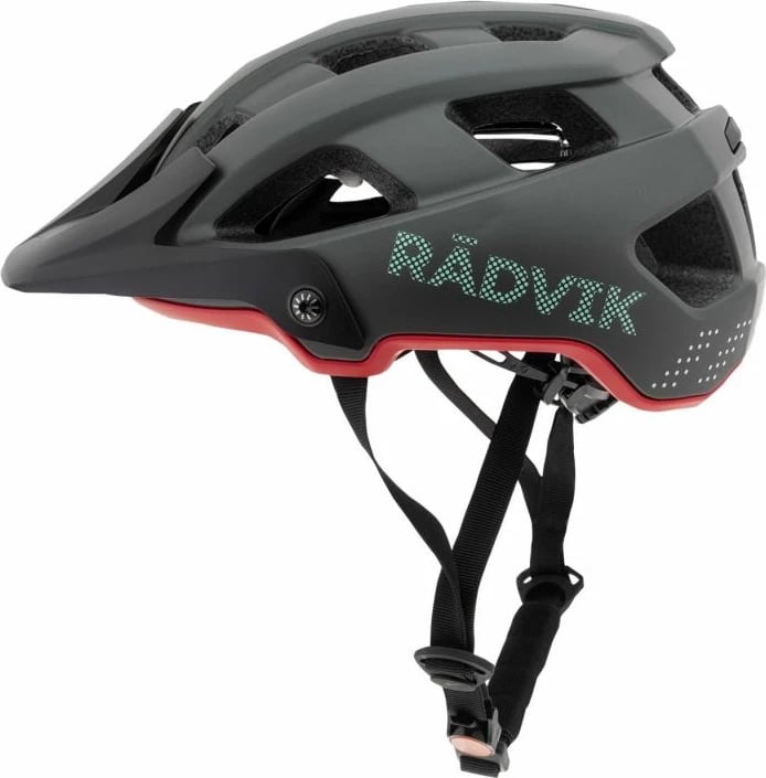 Helmetë për bicikletë Radvik, për meshkuj dhe femra, ngjyrë e zezë dhe gri