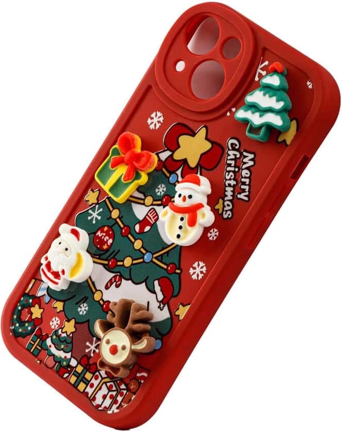 Fotroll për telefon TECH TIME Christmas Edition Cherry Red (IP15PRO)