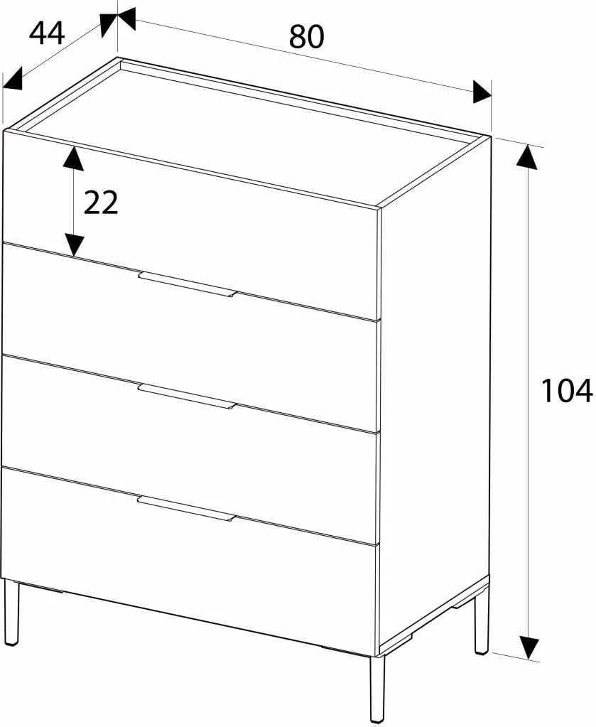 Komodë Hanah Home, Sfn-1740-Oo-1, ngjyrë arre
