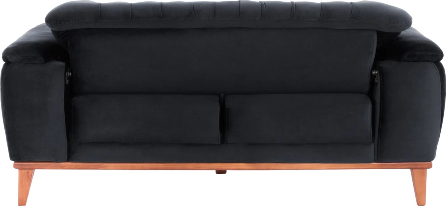 Divan shtrat 2-vendësh BENNINGTON, ngjyrë e zezë, 180x95x80