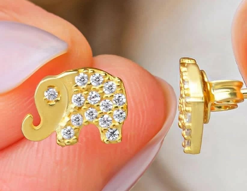 Vathë argjendi në formë elefanti, ngjyrë ari, Jumeon, NRZ999632