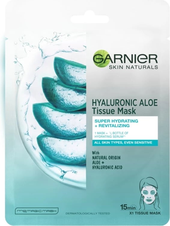 Maskë me serum hialuronik dhe aloe vera Garnier Skin Naturals, 28 gr