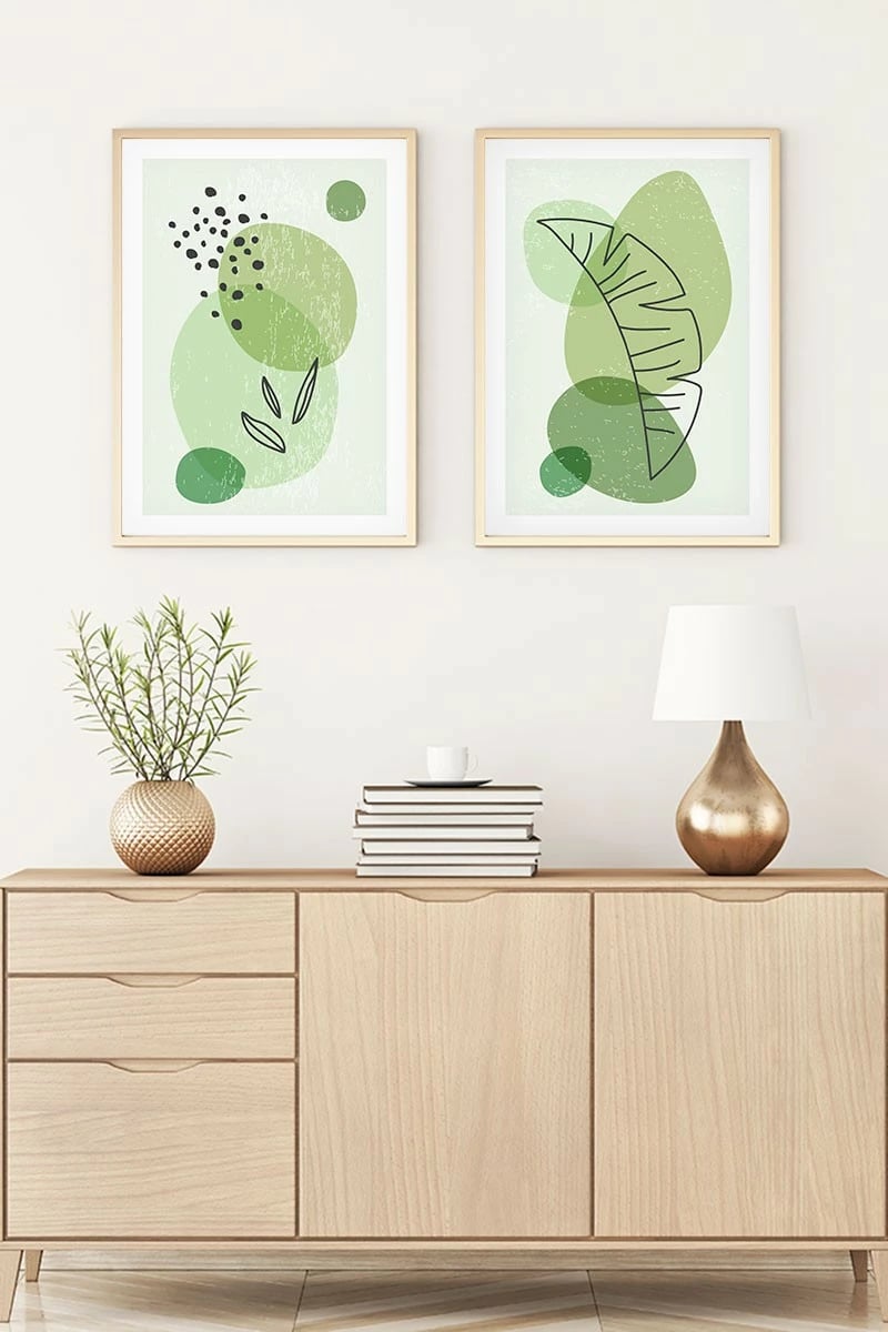 Pikturë dekorative me kornizë MDF (2 copë), Wallity, Huhu4, 20x30cm