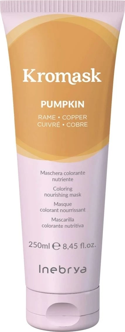 Maskë me ngjyrë për flokë Inebrya Kromask Pumpkin, 250 ml