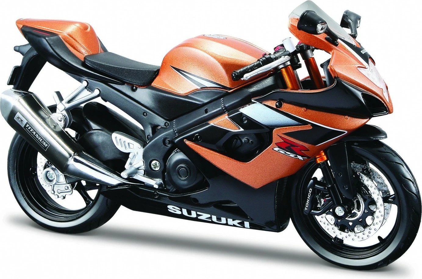 Model motor Maisto Suzuki GSX-R1000 1:12, portokalli