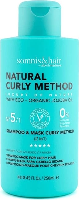 Shampon dhe maskë 2-në-1 për femra Somnis&Hair Natural Curly Method 250ml