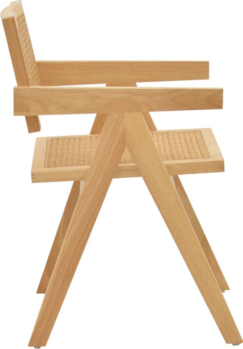 Karrige me krahë Winslow, dru natyral rubberwood, 52x59x79cm