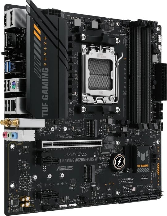 Pllakë amë Asus TUF GAMING A620M-PLUS WIFI, Socket AM5, micro ATX, DDR5, Wi-Fi