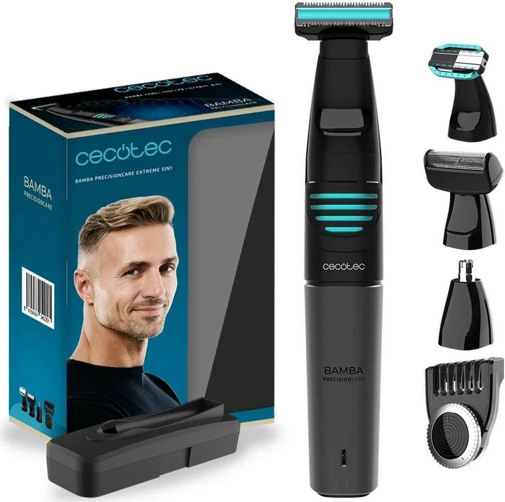 Trimer dhe golarkë Cecotec Bamba PrecisionCare Extreme 5-in-1, i zi