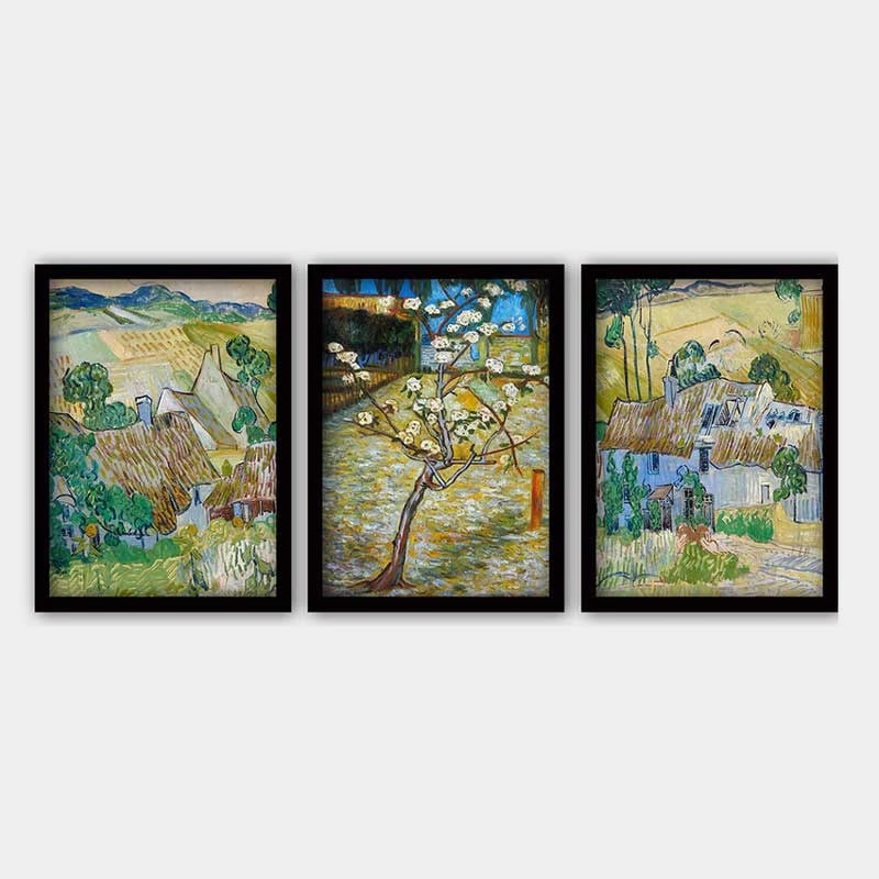 Pikturë dekorative me kornizë (3 copë), Wallity, 3SC_UN256347_3545