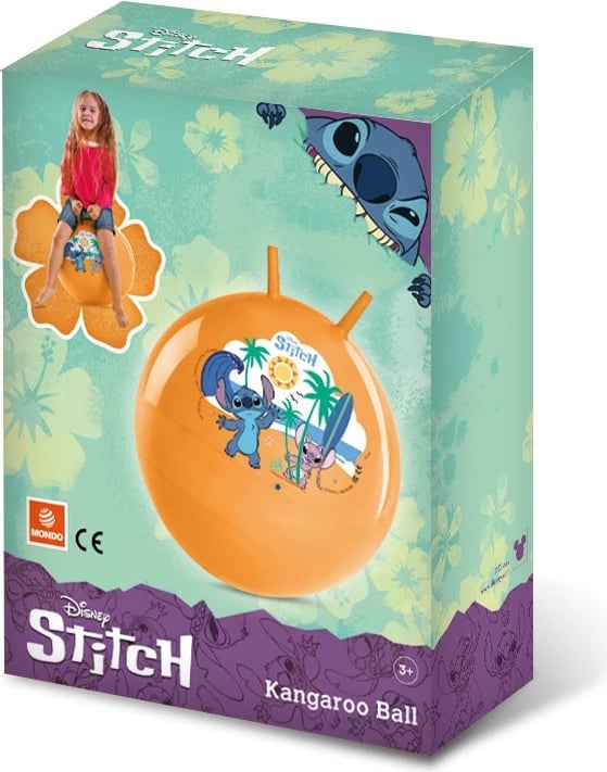 Top kërcyes Pulio Lilo & Stitch, portokalli, për vajza
